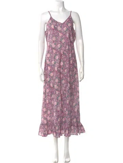 Pre-owned Mille Floral Print Long Dress W/ Tags In Multi