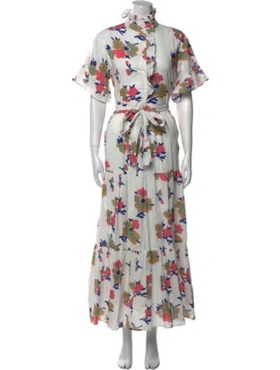 Pre-owned Mille Floral Print Long Dress W/ Tags In Multi