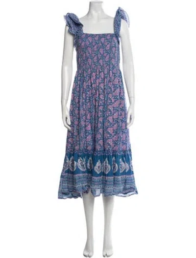 Pre-owned Mille Floral Print Midi Length Dress In Multi