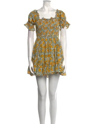 Pre-owned Mille Floral Print Mini Dress In Multi