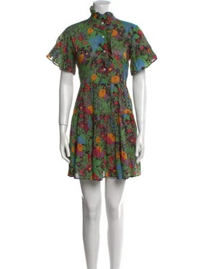 Pre-owned Mille Floral Print Mini Dress In Multi