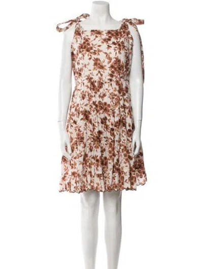 Pre-owned Mille Floral Print Mini Dress In Multi