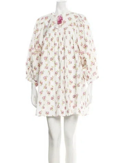 Pre-owned Mille Floral Print Mini Dress In Multi