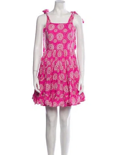 Pre-owned Mille Floral Print Mini Dress In Pink