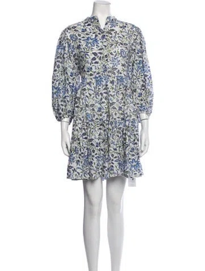 Pre-owned Mille Floral Print Mini Dress W/ Tags In White