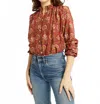 Mille Francesca Top In Cinnabar In Brown