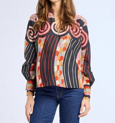Mille Freya Blouse Mear In Black Multi