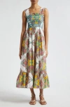 Mille Garden Smocked Cotton Sundress In Kaleidoscope