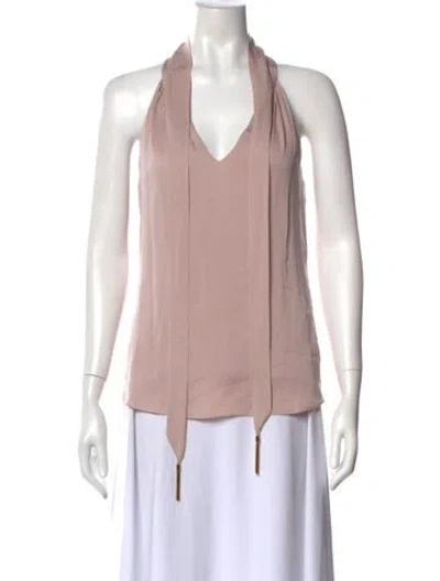 Pre-owned Mille Halterneck Sleeveless Top In Pink