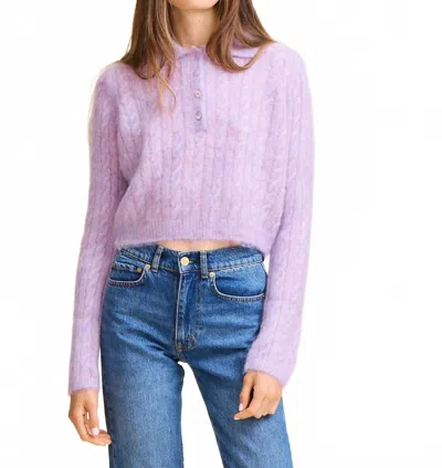 Mille Ingrid Henley Sweater In Lilac In Purple
