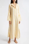Mille Jacqueline Stripe Long Sleeve Shift Dress In Citrus Stripe