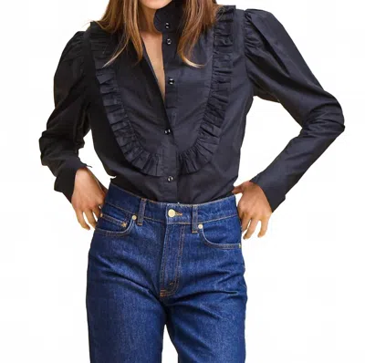 Mille Jolie Top In Black In Blue