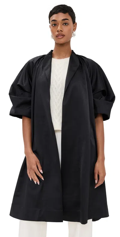 Mille Josephine Coat Black Satin