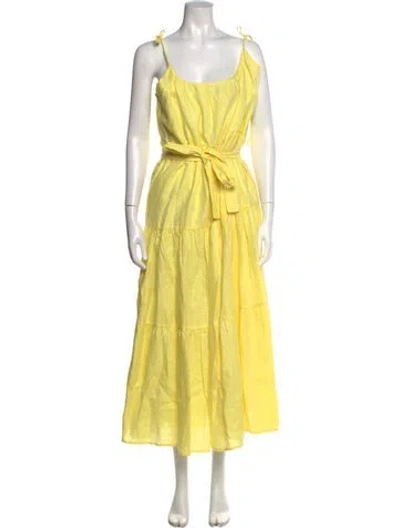 Pre-owned Mille Linen Long Dress In Yellow