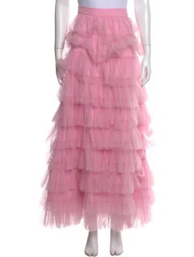Pre-owned Mille Long Skirt In Pink