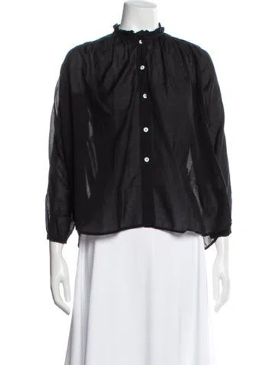 Pre-owned Mille Long Sleeve Blouse In Gray