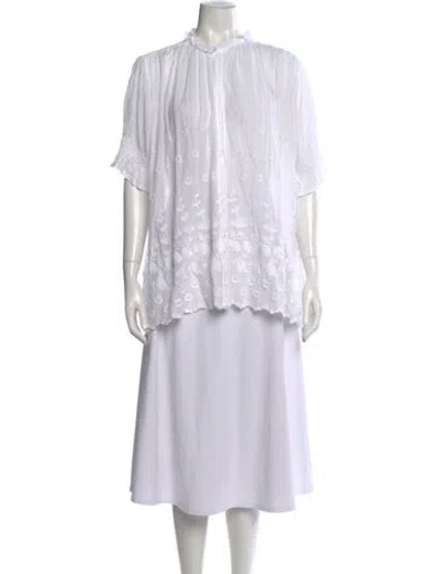 Pre-owned Mille Long Sleeve Button-up Top In Pink