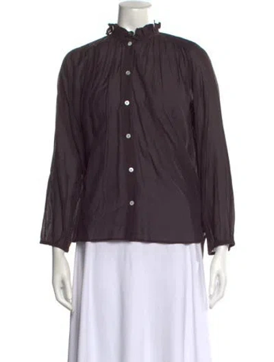 Pre-owned Mille Long Sleeve Top In Purple