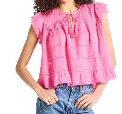 Mille Maria Top In Carmine Lace In Multi