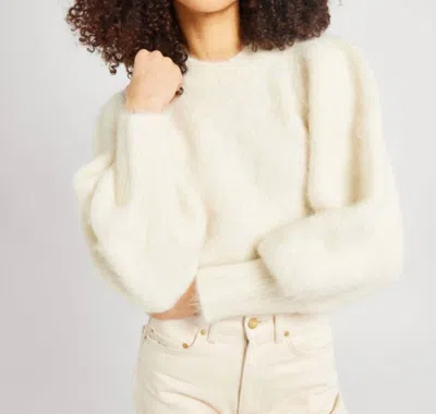 Mille Maya Long Sleeve Sweater In Beige In White