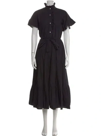 Pre-owned Mille Midi Length Dress In Black