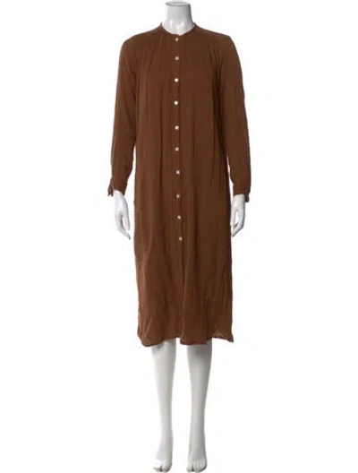 Pre-owned Mille Midi Length Dress In Brown