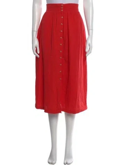 Pre-owned Mille Midi Length Skirt In Red