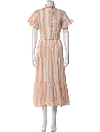 Pre-owned Mille Mock Neck Long Dress In Neutral