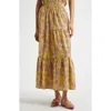 Mille Paola Floral Print Tie Waist Maxi Skirt