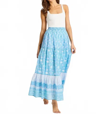 Mille Paola Midi Skirt In Charleston Stripe In Multi