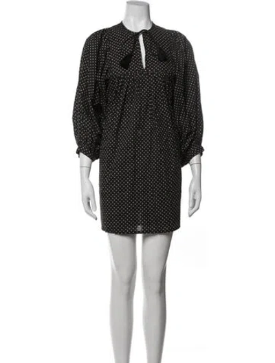 Pre-owned Mille Polka Dot Print Mini Dress In Blue