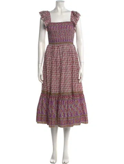 Pre-owned Mille Printed Midi Length Dress In Multi