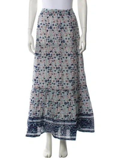 Pre-owned Mille Printed Midi Length Skirt W/ Tags In Blue