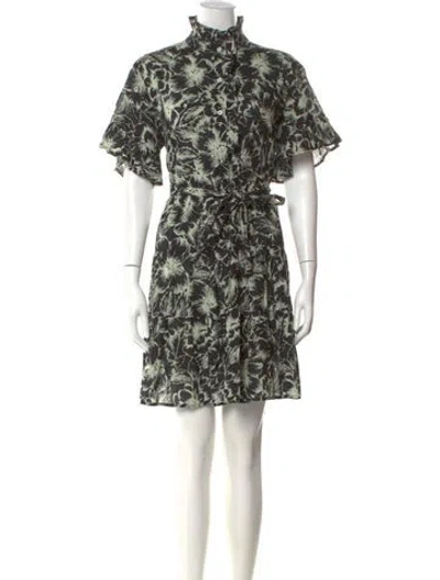 Pre-owned Mille Printed Mini Dress In Black