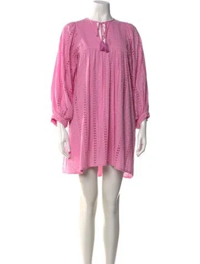 Pre-owned Mille Printed Mini Dress In Pink
