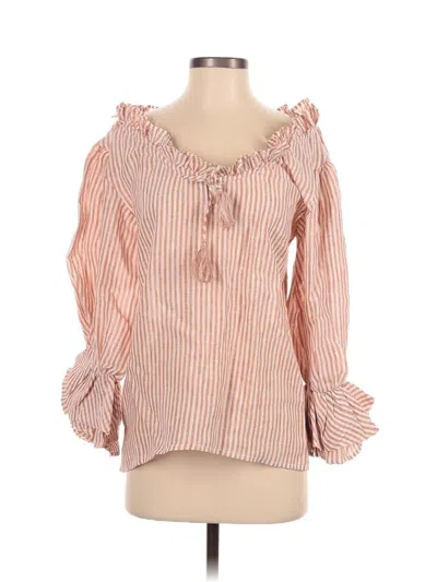 Mille Resort & Travel Long Sleeve Blouse In Brown