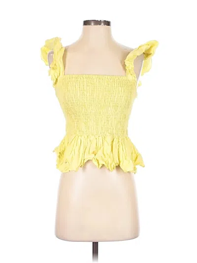 Pre-owned Mille Resort & Travel Sleeveless Blouse In Yellow