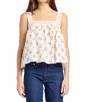 Mille Sasha Top In Rose Block In Multi