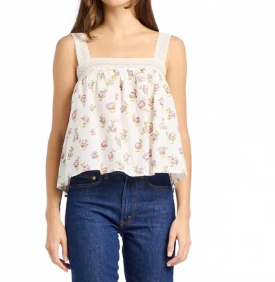 Mille Sasha Top In Rose Block In Multi