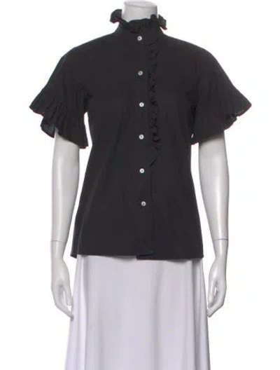 Pre-owned Mille Short Sleeve Top In Black
