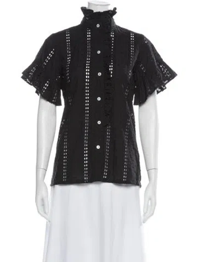 Pre-owned Mille Short Sleeve Top In Black