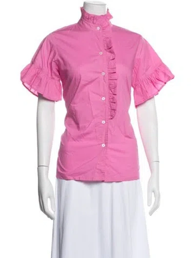 Pre-owned Mille Short Sleeve Top In Pink