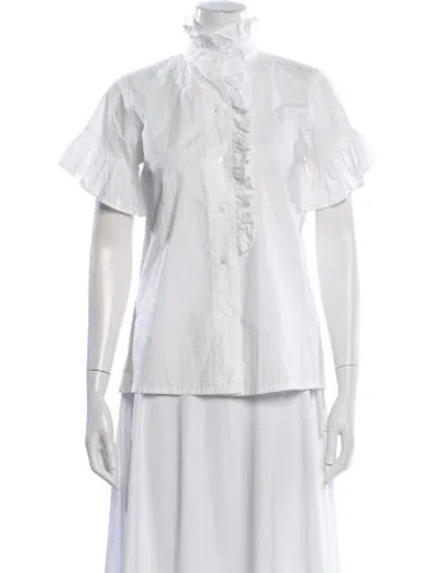 Pre-owned Mille Short Sleeve Top In White
