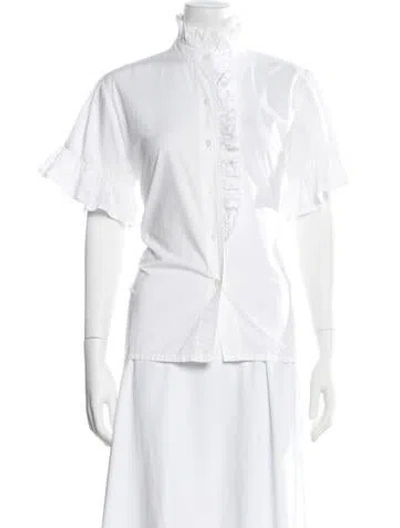 Pre-owned Mille Short Sleeve Top In White