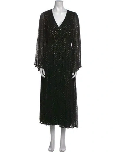 Pre-owned Mille Silk Long Dress In Black