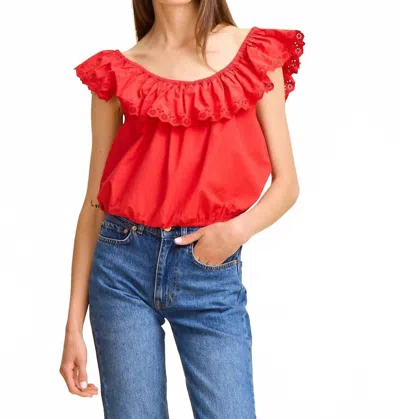 Mille Stella Top In Scarlet In Pink