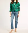 Mille Sylvie Jacket In Emerald In Gold