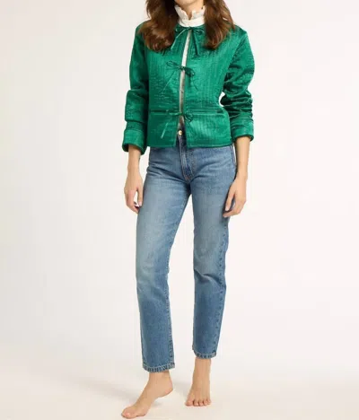Mille Sylvie Jacket In Emerald In Gold