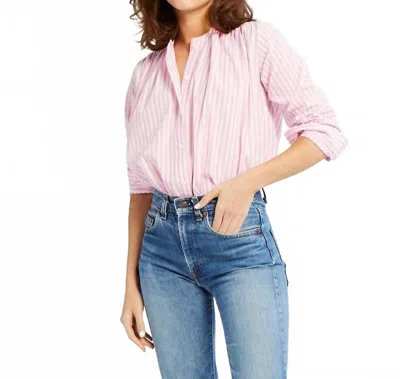 Mille Thalia Top In Bubblegum Stripe In Pink