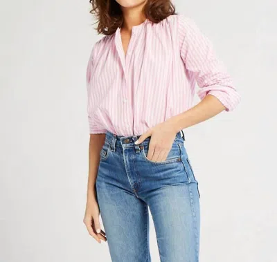 Mille Thalia Top In Bubblegum Stripe In Pink